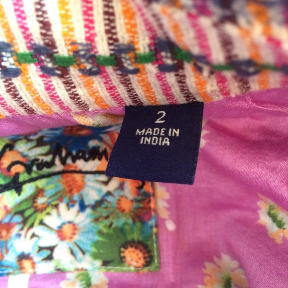 Robert Graham Womens Jacket Blazer Size 2 Plaid Short Sleeve Rayon Nylon - Picture 7 of 8